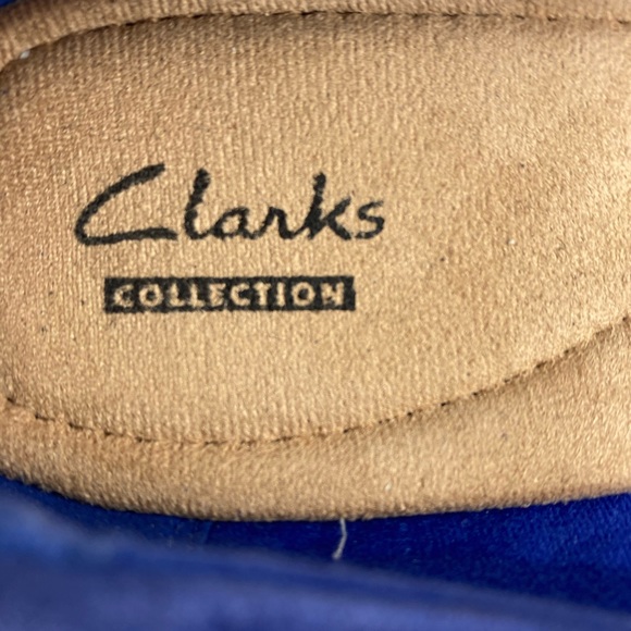 Clarks Royal Blue Suede Flats with Metal Accent - Picture 6 of 9